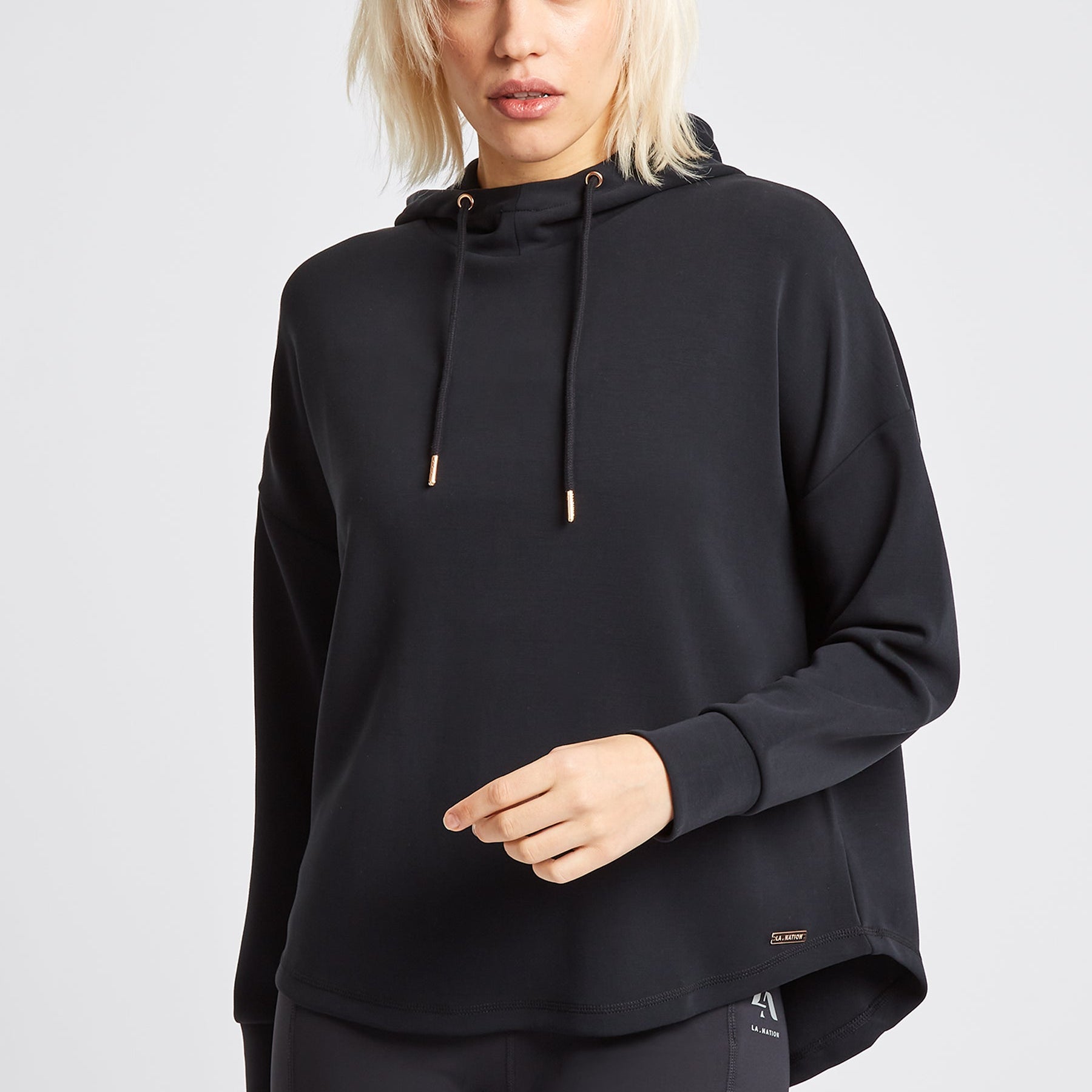 Lux Relaxed Hoodie-Black