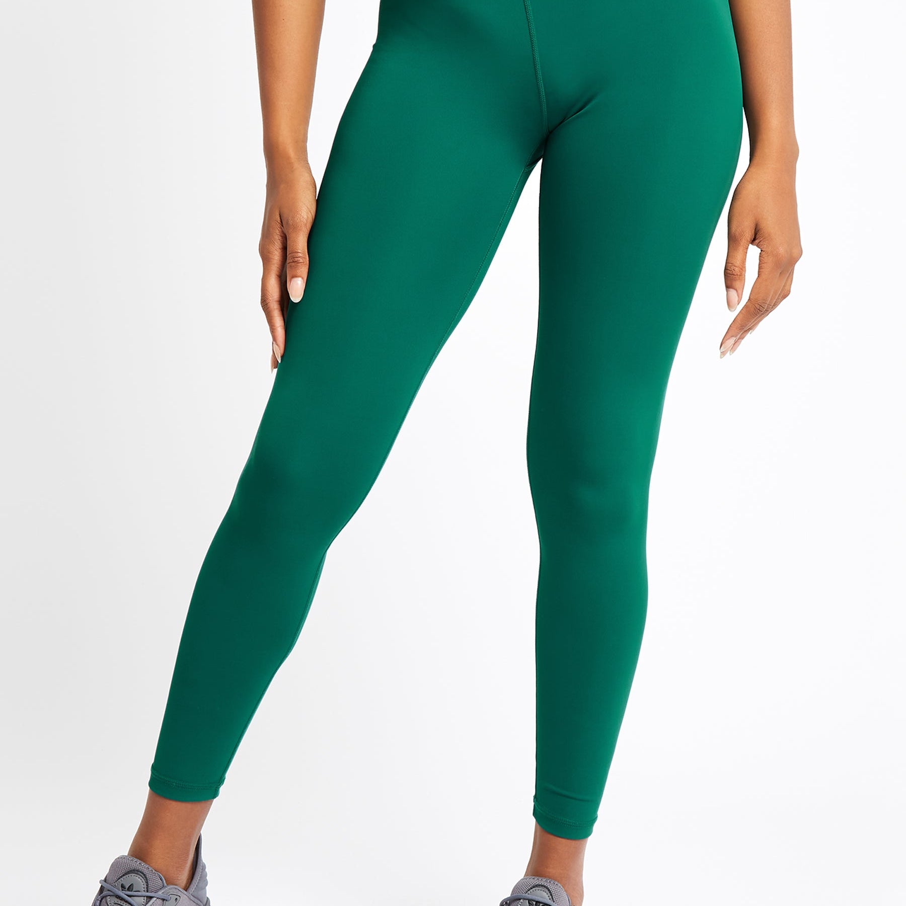 Signature High Waisted Full Length Leggings-Green